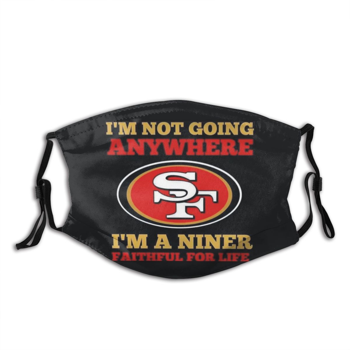 Print Football Personalized Red San Francisco 49ers Face Mask With Filters 2.5 PM