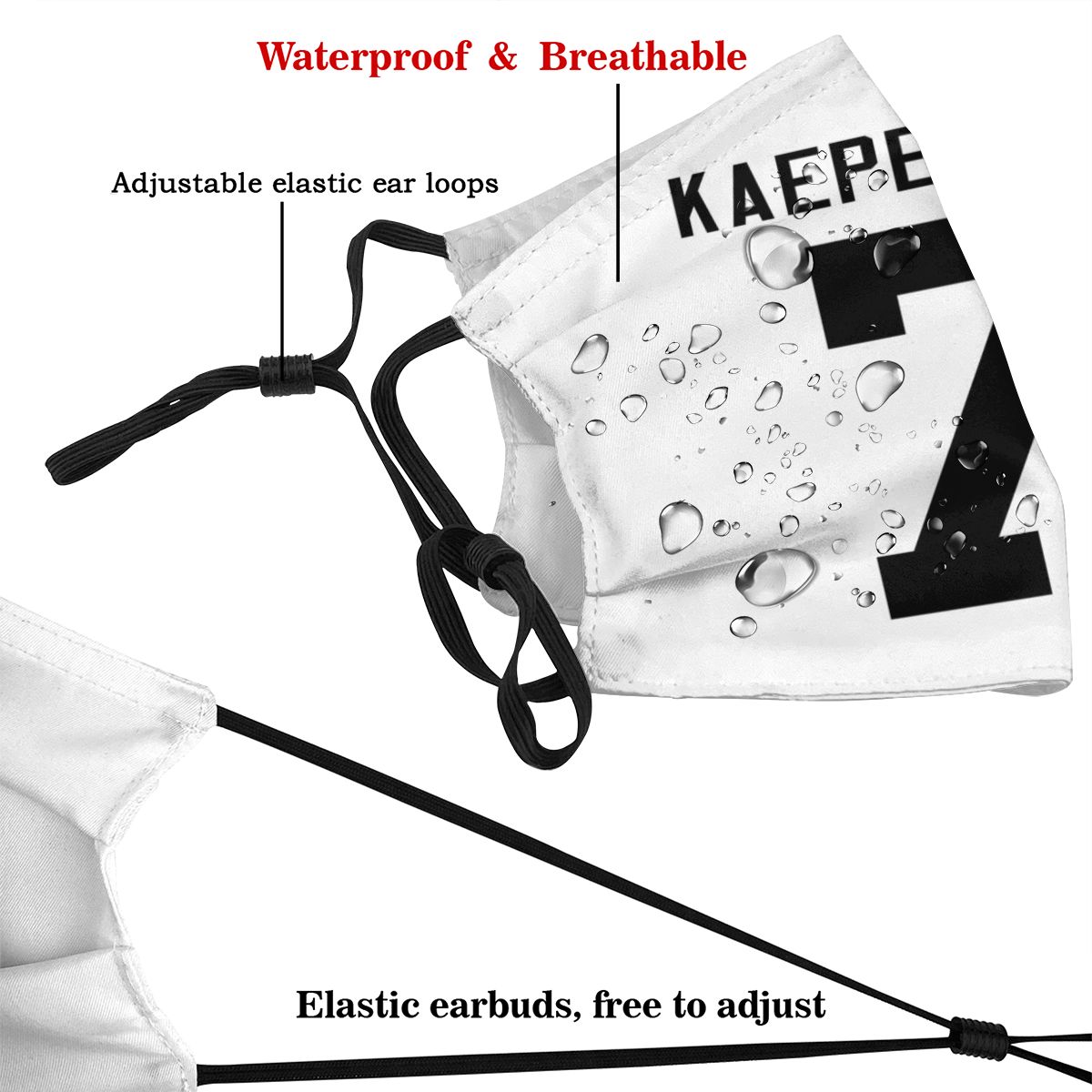 Personalized # IMWITHKAP #7 Colin Kaepernick White Face Mask With Filter