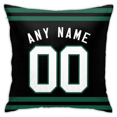 Custom Football New York Jets Decorative Throw Pillow Cover 18" x 18"- Print Personalized Style Customizable Design Team Any Name & Number