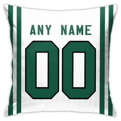 Custom Football New York Jets Decorative Throw Pillow Cover 18" x 18"- Print Personalized Style Customizable Design Team Any Name & Number