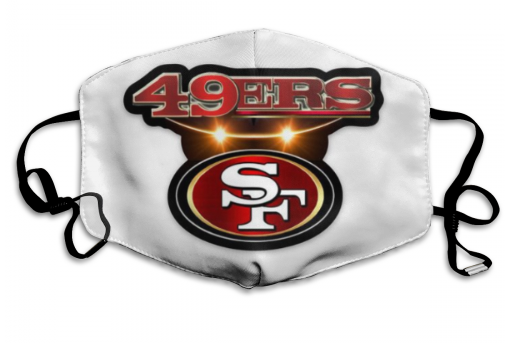 Print Football Personalized San Francisco 49ers Dust And Wind Respirator Mask White