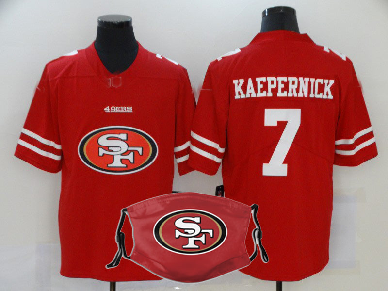Stitched American SF.49er #7 Colin Kaepernick Personalize Design Face Mask