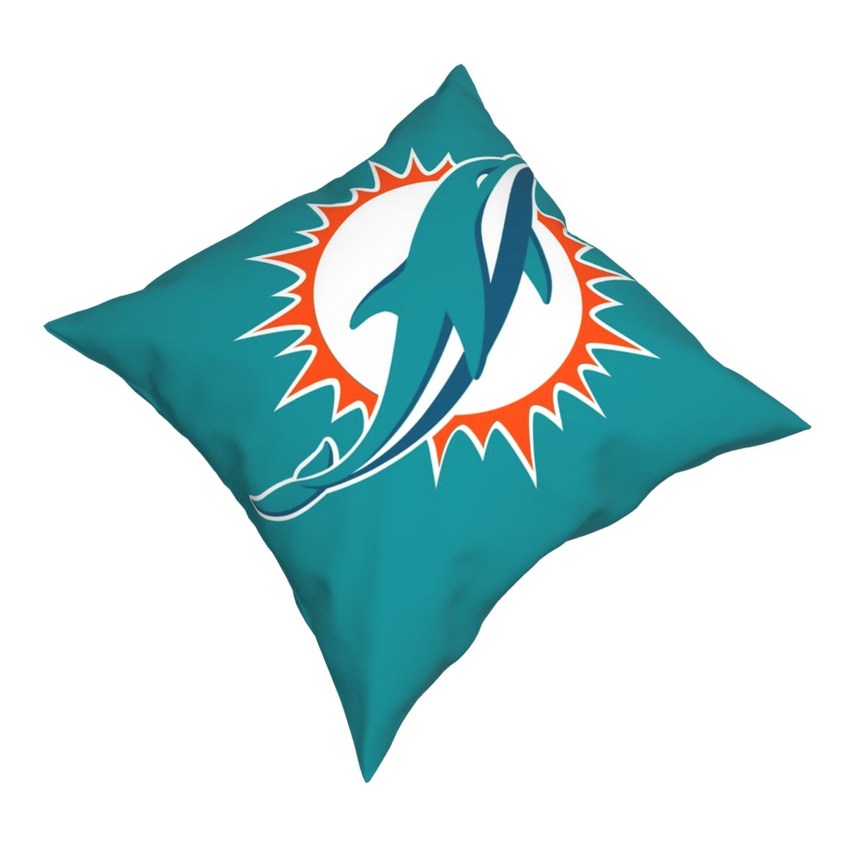 Custom Decorative Football Pillow Case Miami Dolphins Aqua Pillowcase Personalized Throw Pillow Covers