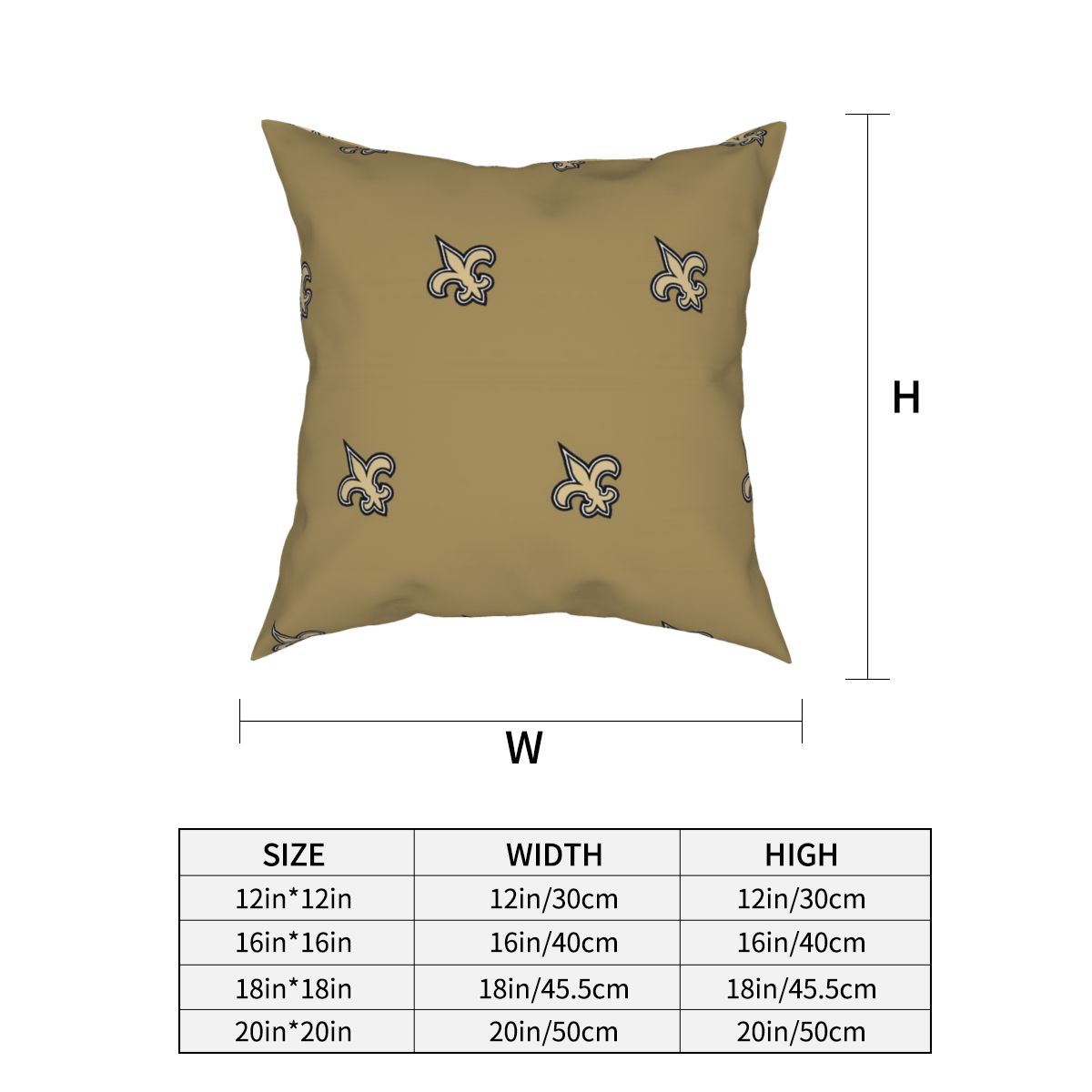 Custom Decorative Football Pillow Case New Orleans Saints Pillowcase Personalized Throw Pillow Covers