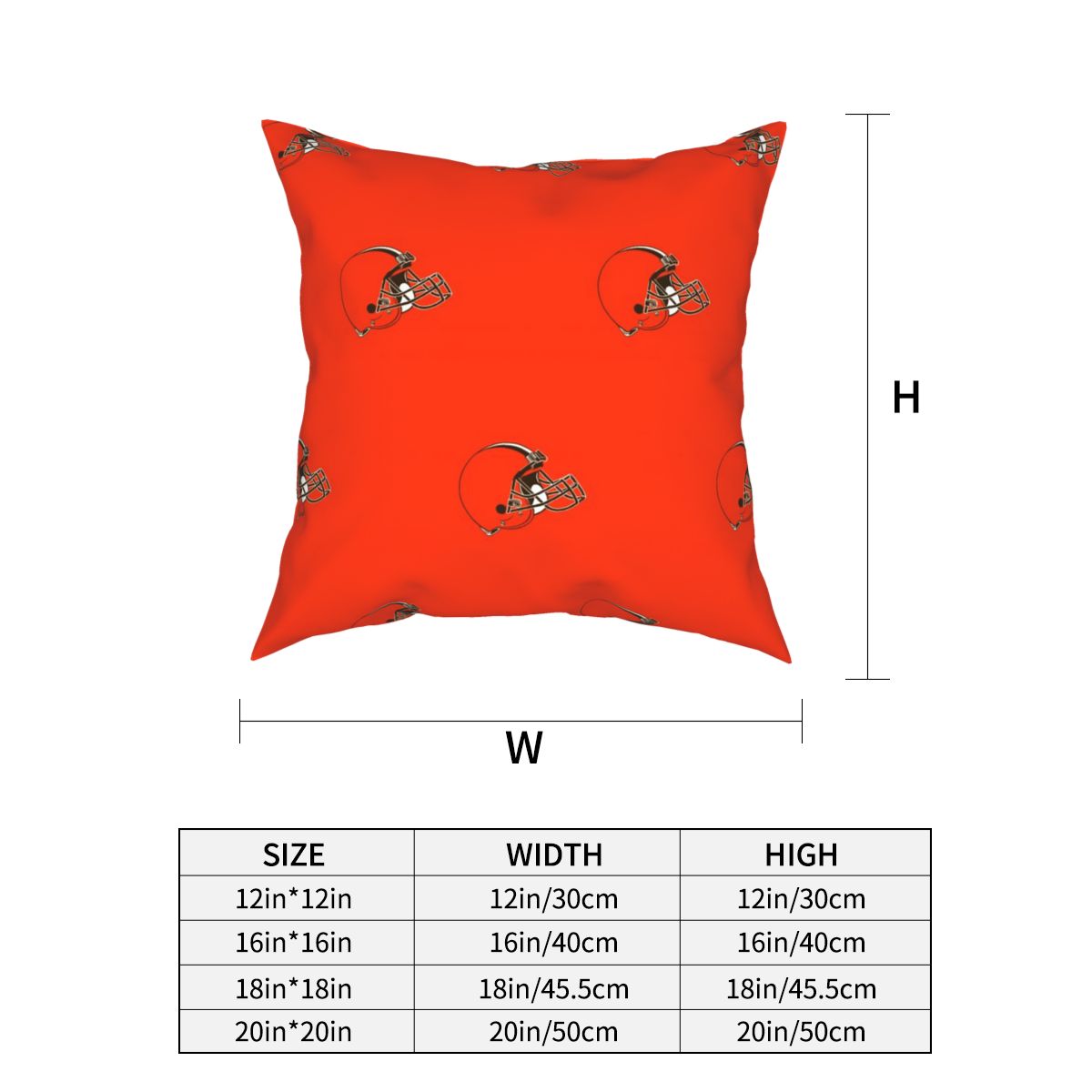 Custom Decorative Football Pillow Case Cleveland Browns Pillowcase Personalized Throw Pillow Covers