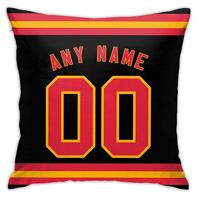 Custom Football Kansas City Chiefs Decorative Throw Pillow Cover 18" x 18"- Print Personalized Style Customizable Design Team Any Name & Number