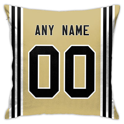 Custom Football New Orleans Saints Decorative Throw Pillow Cover 18" x 18"- Print Personalized Style Customizable Design Team Any Name & Number