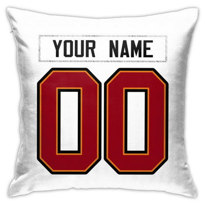 Custom Football Tampa Bay Buccaneers Decorative Throw Pillow Cover 18" x 18"- Print Personalized Style Customizable Design Team Any Name & Number
