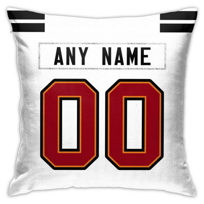 Custom Football Tampa Bay Buccaneers Decorative Throw Pillow Cover 18" x 18"- Print Personalized Style Customizable Design Team Any Name & Number