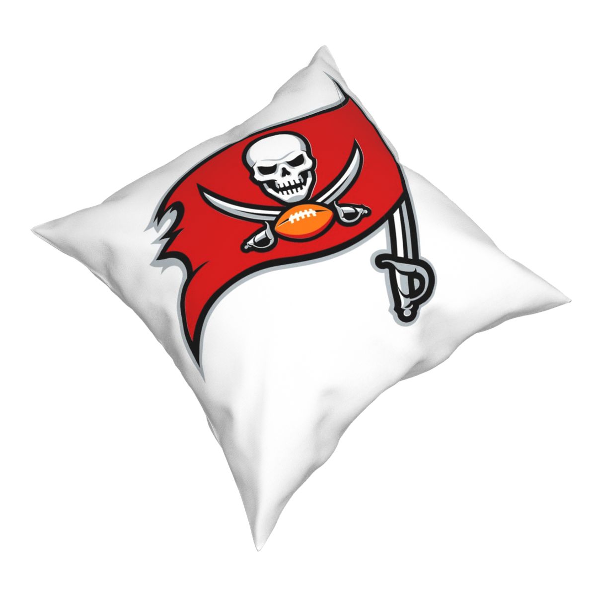 Custom Decorative Football Pillow Case Tampa Bay Buccaneers White Pillowcase Personalized Throw Pillow Covers