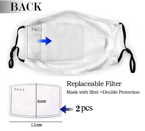 Print Football Personalized Atlanta Falcons Adult Dust Mask With PM 2.5 Filters Black