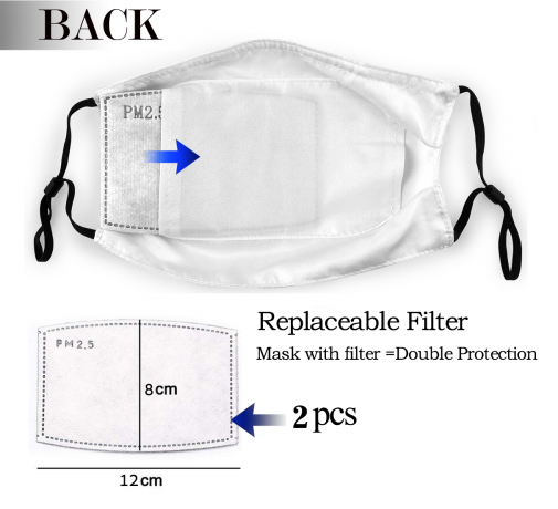 Print Football Personalized Dallas Cowboys Adult Dust Mask With Filters PM 2.5