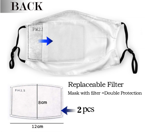 Print Football Personalized Los Angeles Chargers Adult Dust Mask With PM 2.5 Filter