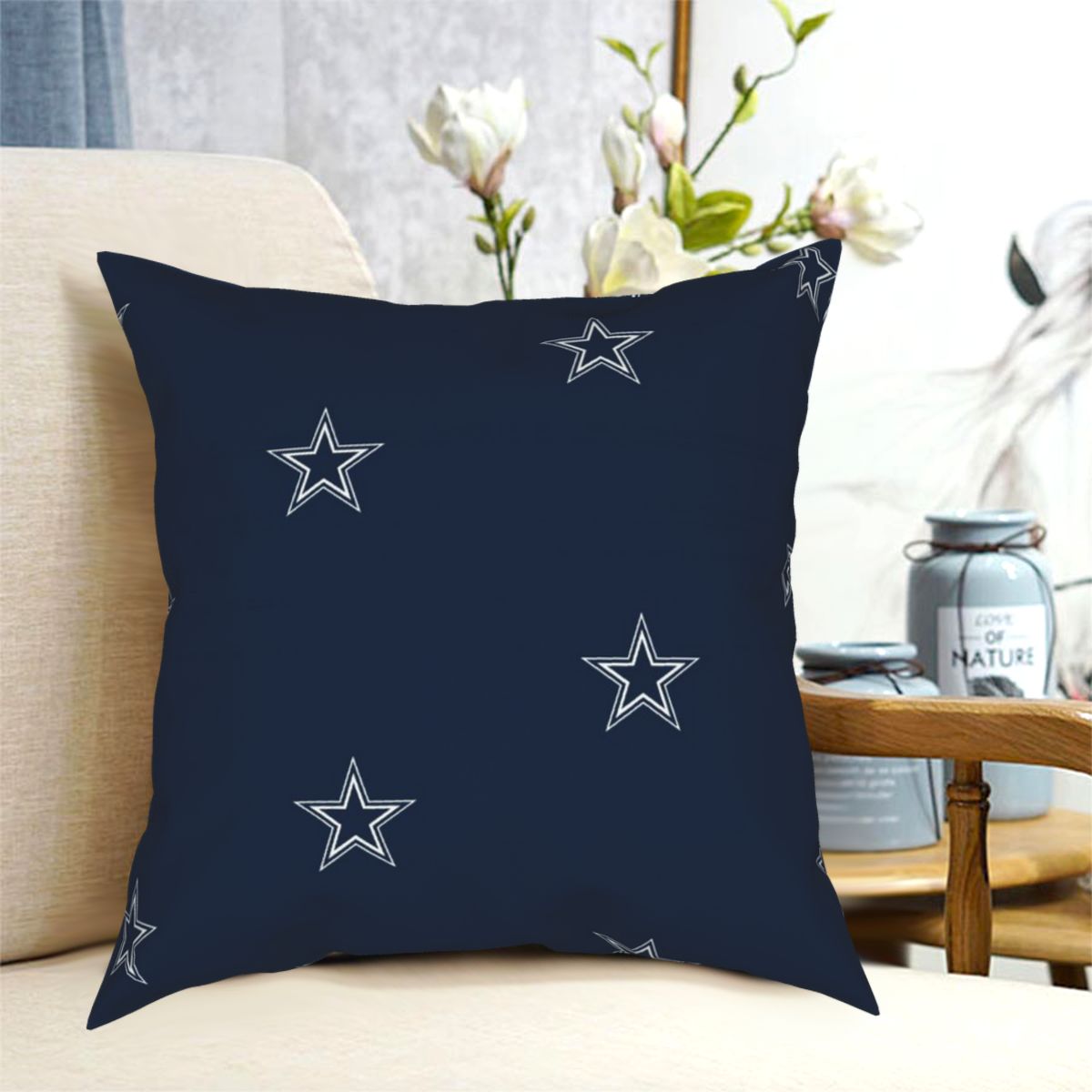 Custom Decorative Football Pillow Case Dallas Cowboys Pillowcase Personalized Throw Pillow Covers