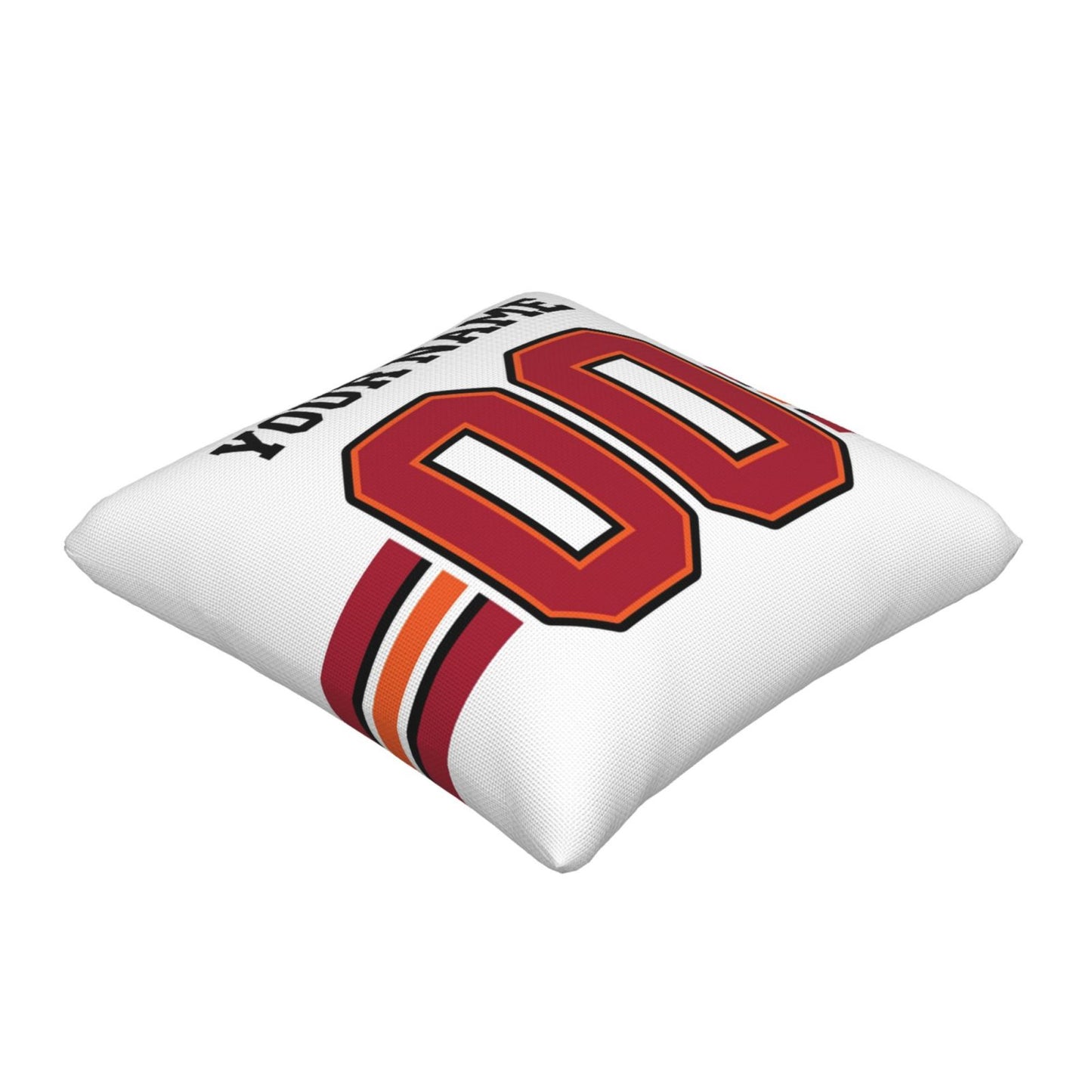 Custom White Tampa Bay Buccaneers Decorative Throw Pillow Case - Print Personalized Football Team Fans Name & Number Birthday Gift