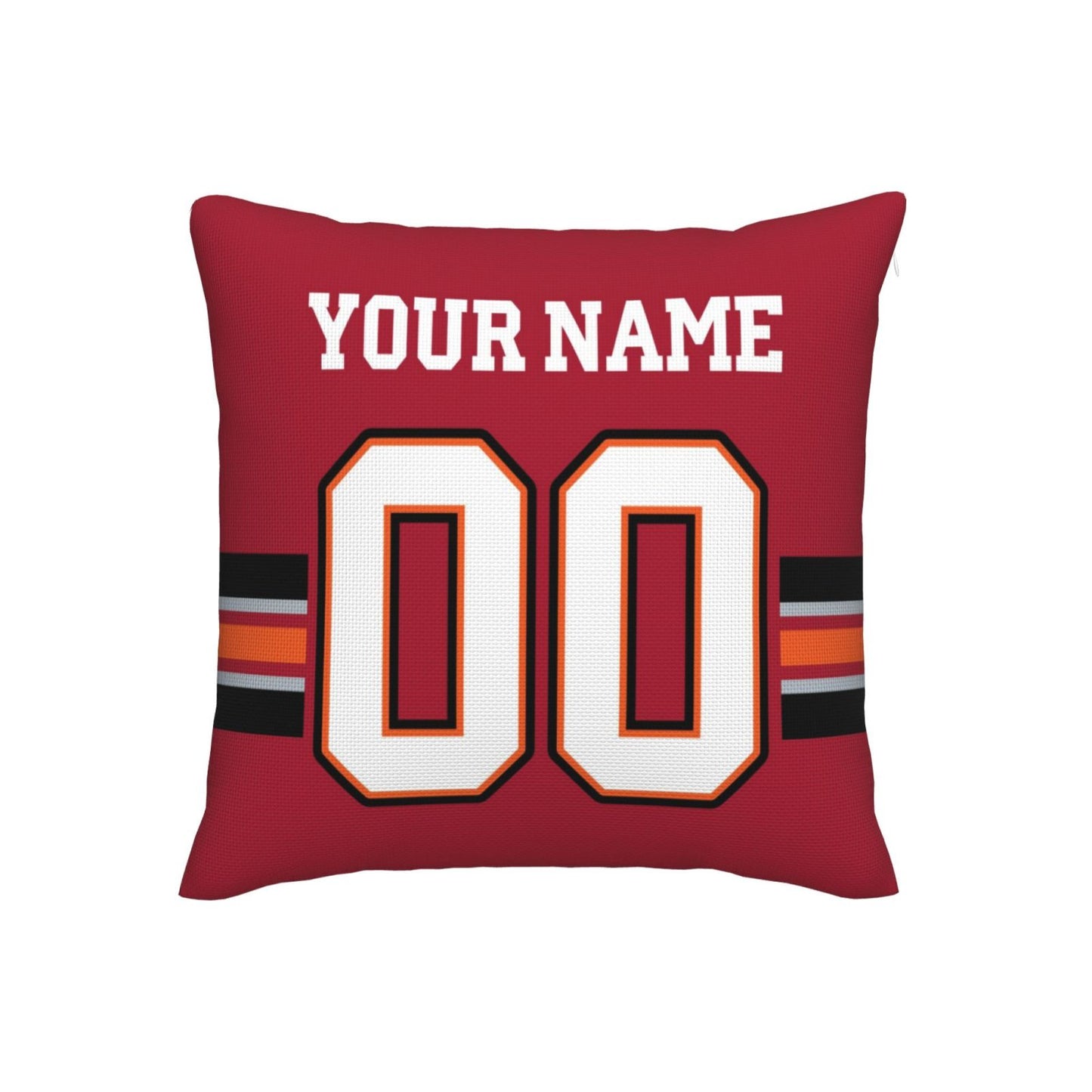 Custom Red Tampa Bay Buccaneers Decorative Throw Pillow Case - Print Personalized Football Team Fans Name & Number Birthday Gift