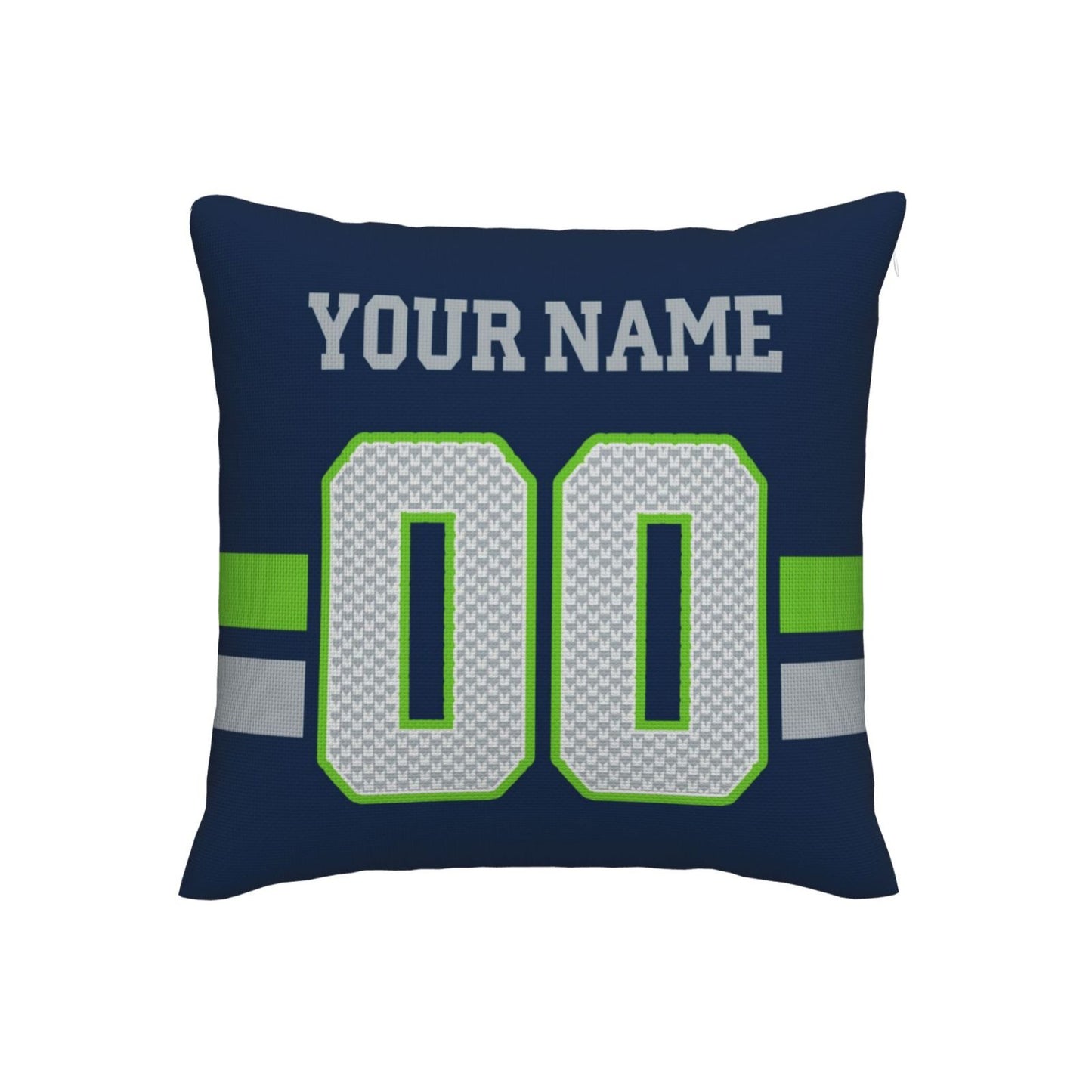 Custom Navy Seattle Seahawks Decorative Throw Pillow Case - Print Personalized Football Team Fans Name & Number Birthday Gift