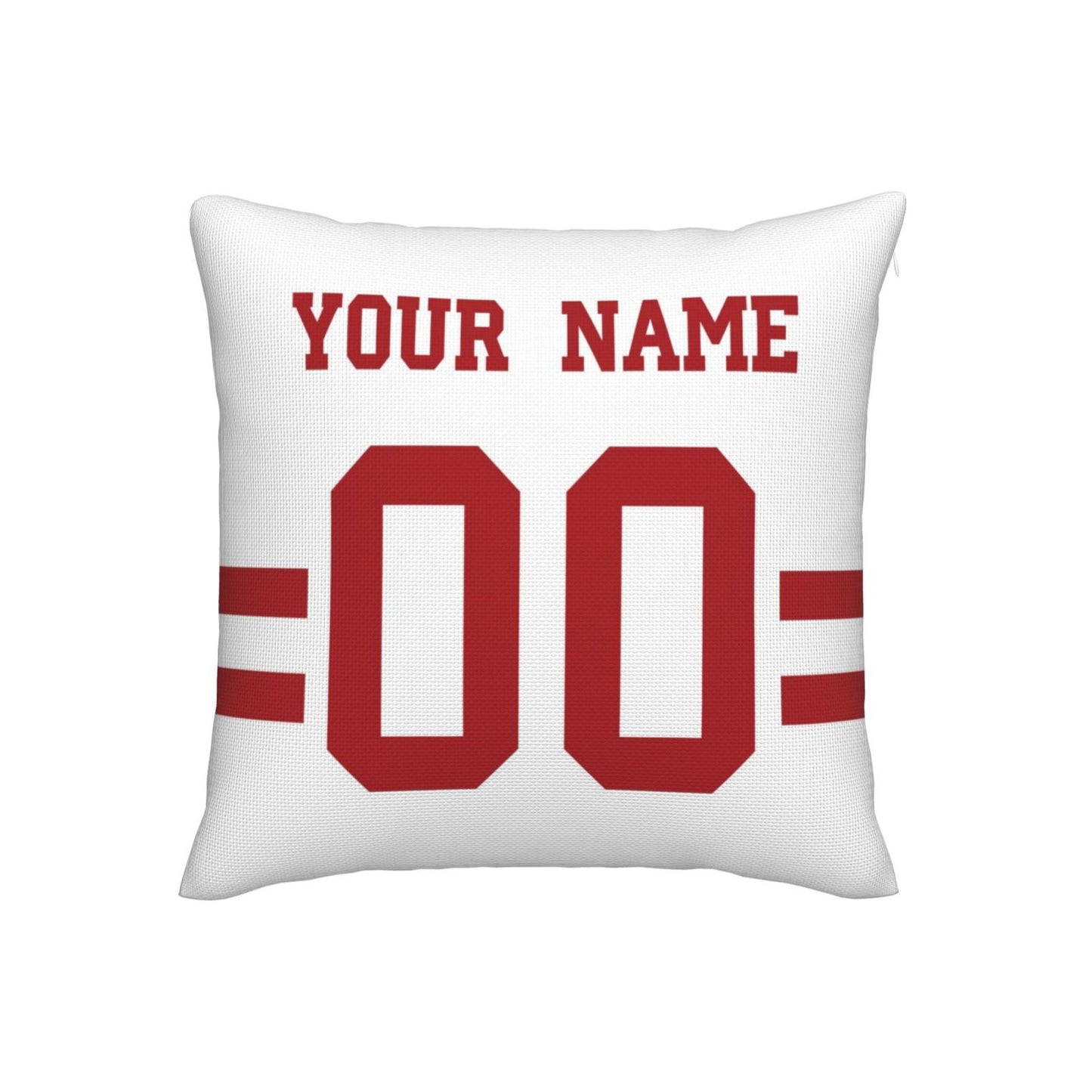 Custom White San Francisco 49ers Decorative Throw Pillow Case - Print Personalized Football Team Fans Name & Number Birthday Gift