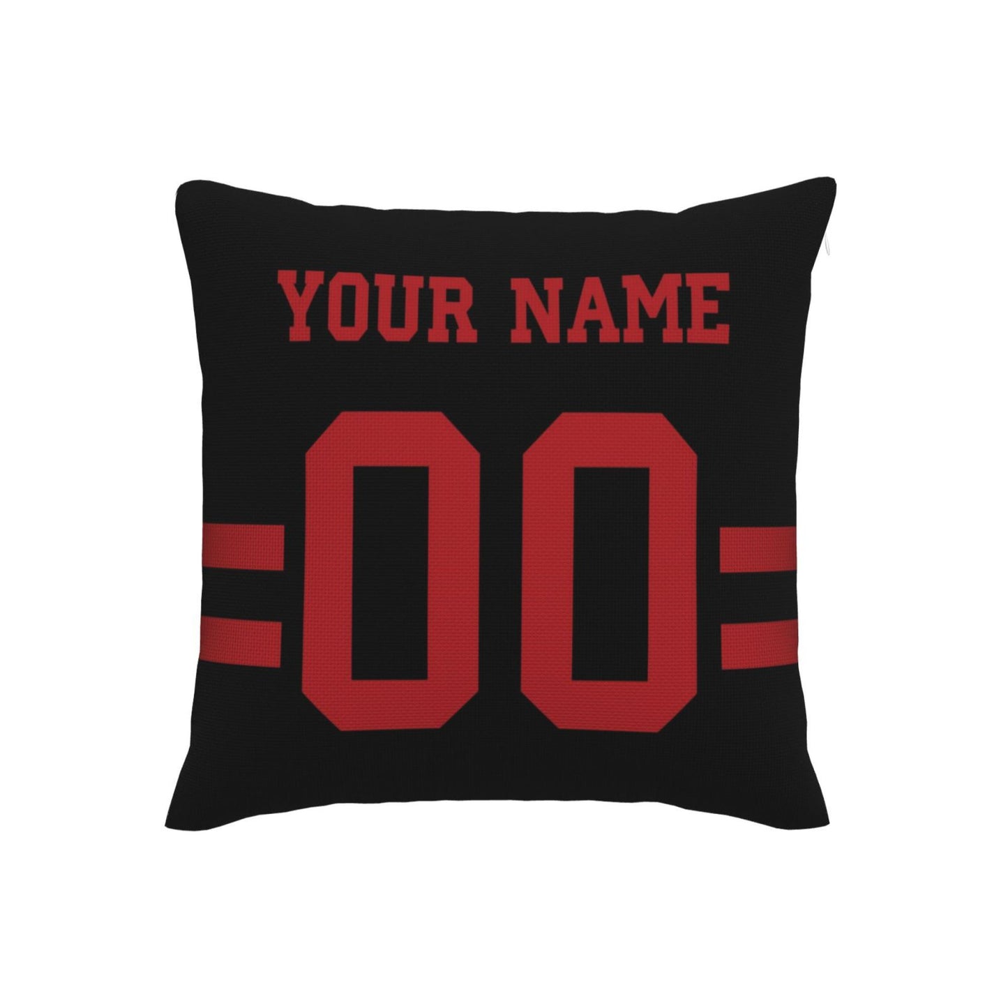 Custom Black San Francisco 49ers Decorative Throw Pillow Case - Print Personalized Football Team Fans Name & Number Birthday Gift
