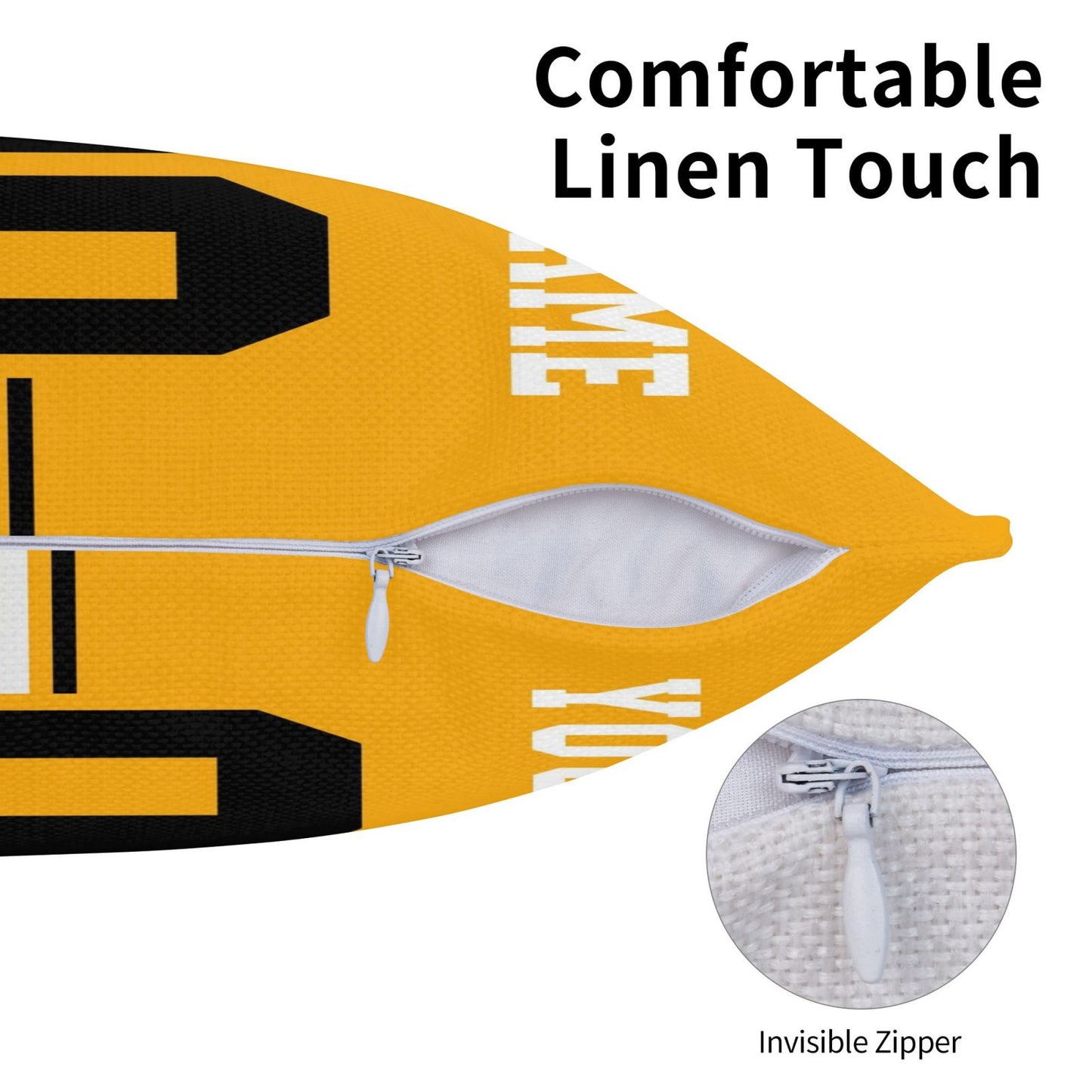 Custom Gold Pittsburgh Steelers Decorative Throw Pillow Case - Print Personalized Football Team Fans Name & Number Birthday Gift