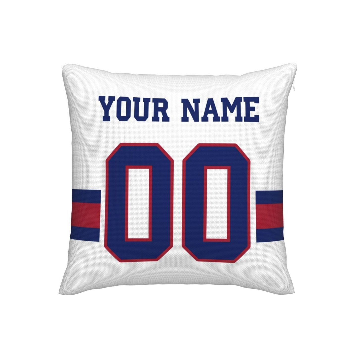 Custom White New York Giants Decorative Throw Pillow Case - Print Personalized Football Team Fans Name & Number Birthday Gift