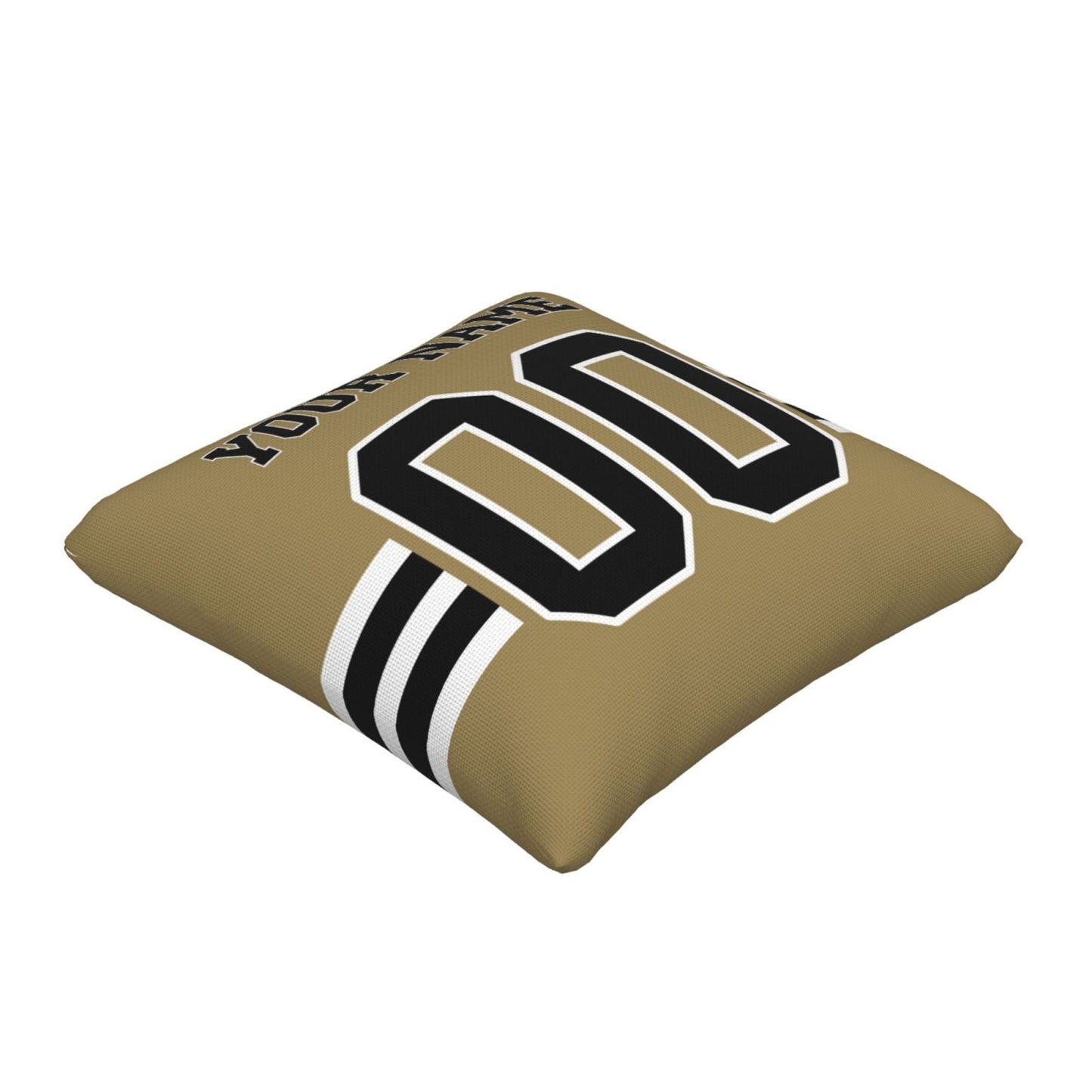 Custom Gold New Orleans Saints Decorative Throw Pillow Case - Print Personalized Football Team Fans Name & Number Birthday Gift