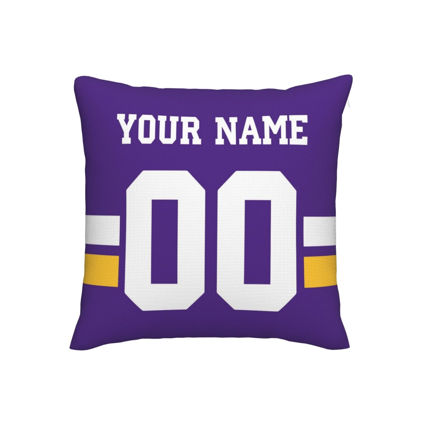 Customized Minnesota Vikings Football Team Decorative Throw Pillow Case Print Personalized Football Style Fans Letters & Number Purple Pillowcase Birthday Gift