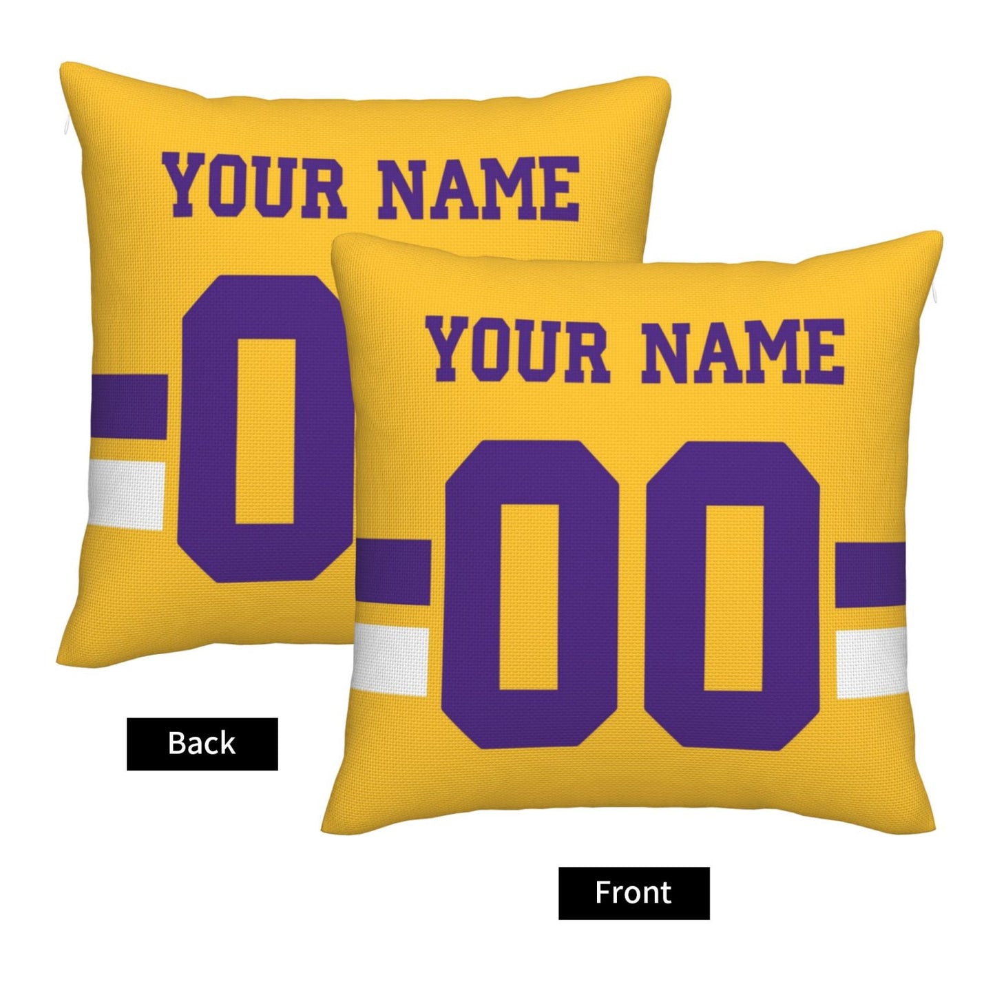 Customized Minnesota Vikings Football Team Decorative Throw Pillow Case Print Personalized Football Style Fans Letters & Number Orange Pillowcase Birthday Gift