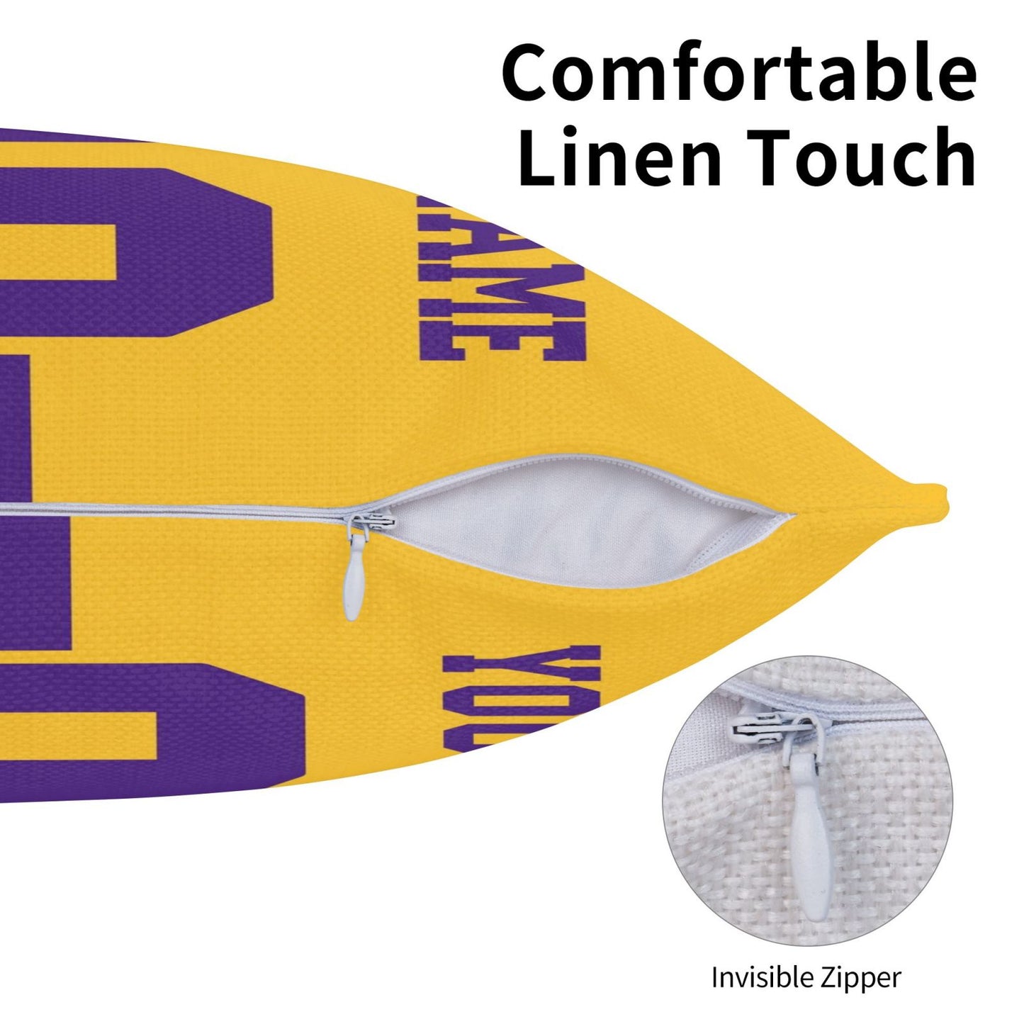 Customized Minnesota Vikings Football Team Decorative Throw Pillow Case Print Personalized Football Style Fans Letters & Number Orange Pillowcase Birthday Gift