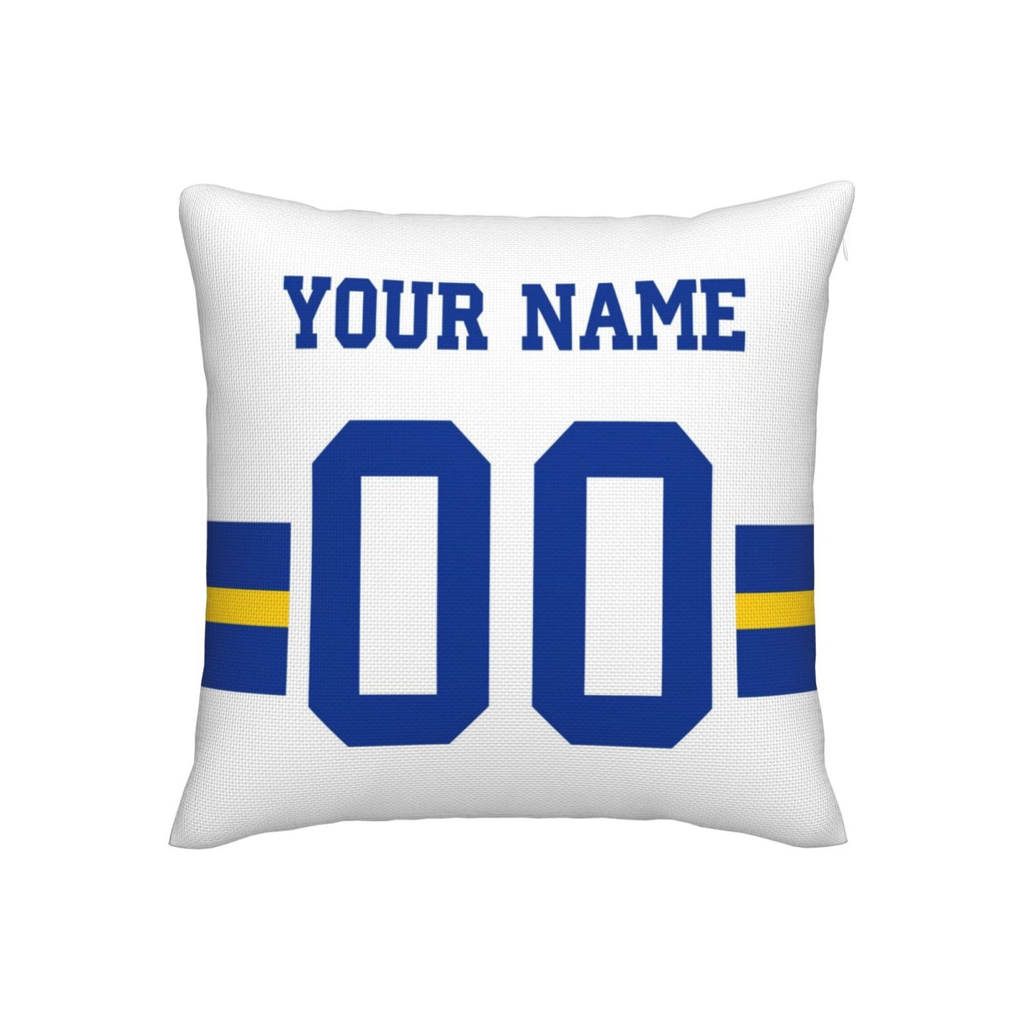 Customized Los Angeles Rams Football Team Decorative Throw Pillow Case Print Personalized Football Style Fans Letters & Number White Pillowcase Birthday Gifts