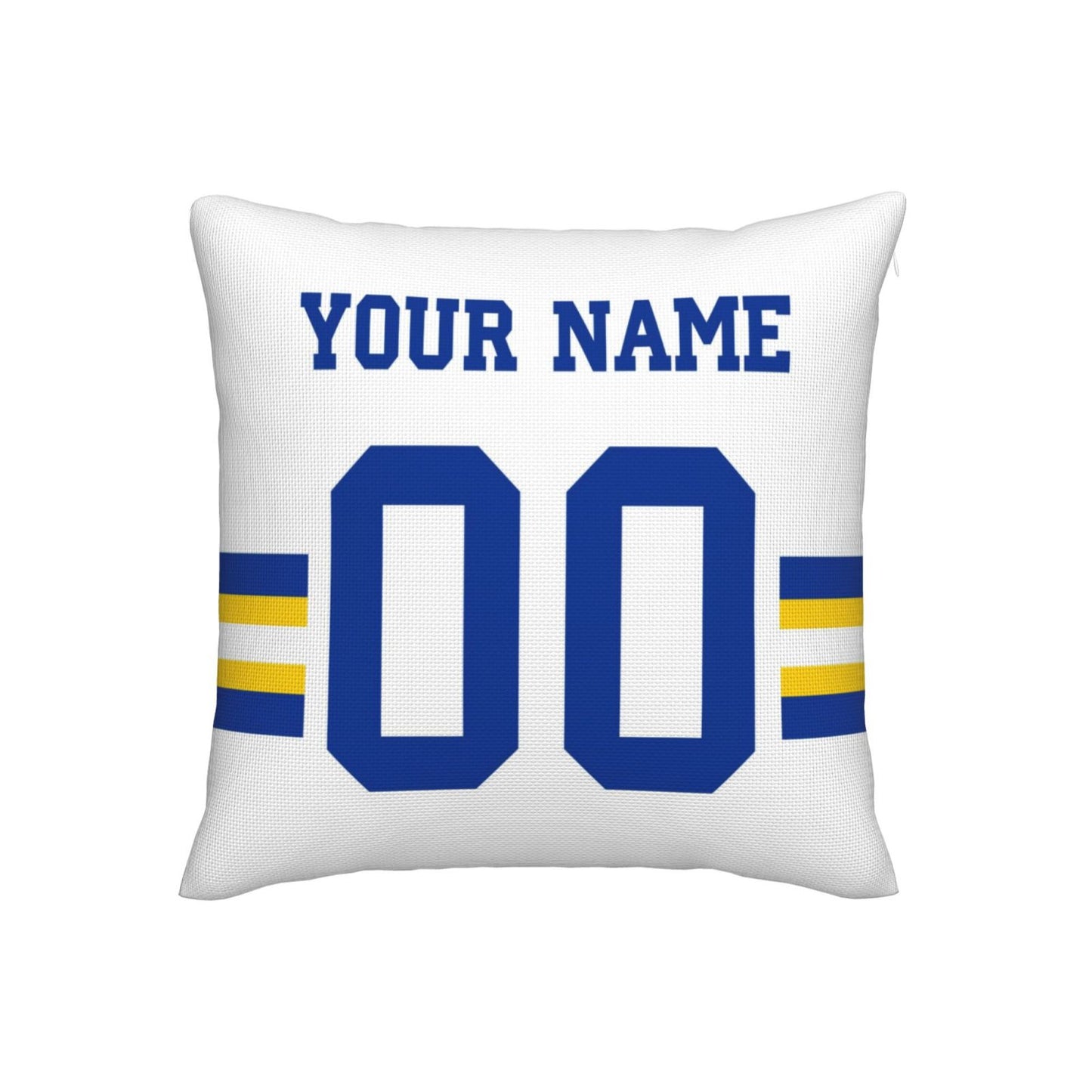 Customized Los Angeles Rams Football Team Decorative Throw Pillow Case Print Personalized Football Style Fans Letters & Number White Pillowcase Birthday Gift