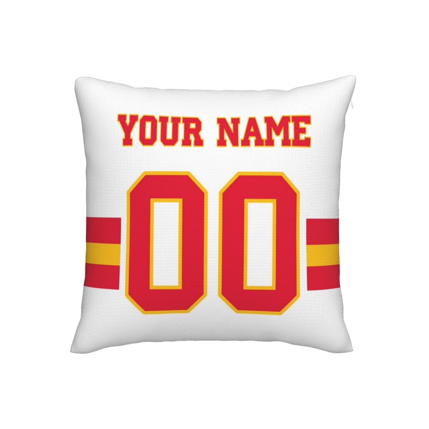 Customized Kansas City Chiefs Football Team Decorative Throw Pillow Case Print Personalized Football Style Fans Letters & Number White Pillowcase Birthday Gift