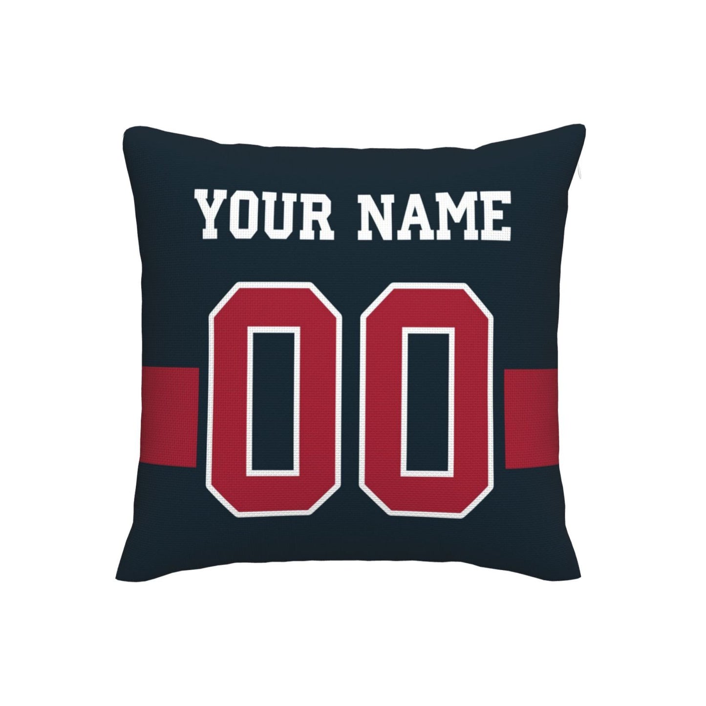 Customized Houston Texans Football Team Decorative Throw Pillow Case Print Personalized Football Style Fans Letters & Number Navy Pillowcase Birthday Gift