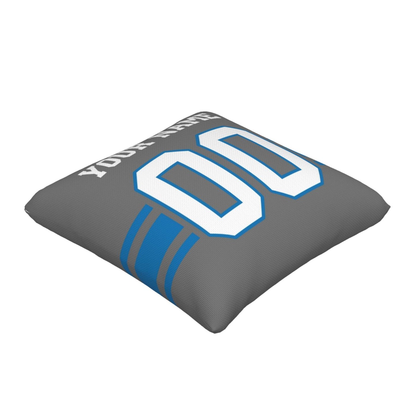 Customized Detroit Lions Football Team Decorative Throw Pillow Case Print Personalized Football Style Fans Letters & Number Gray Pillowcase Birthday Gift