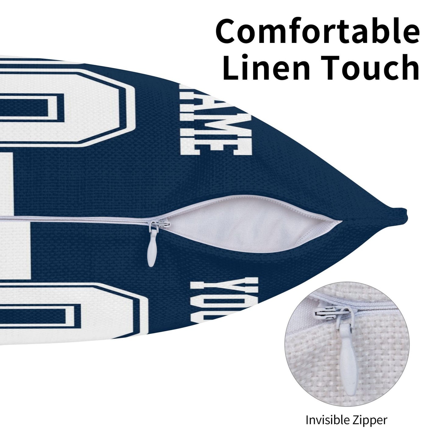 Customized Dallas Cowboys Football Team Decorative Throw Pillow Case Print Personalized Football Style Fans Letters & Number Navy Pillowcase Birthday Gift