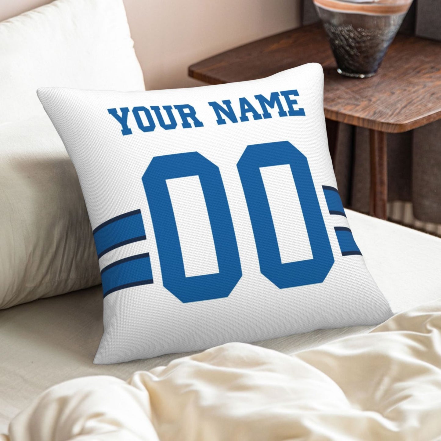 Customized Dallas Cowboys Football Team Decorative Throw Pillow Case Print Personalized Football Style Fans Letters & Number White Pillowcase Birthday Gift
