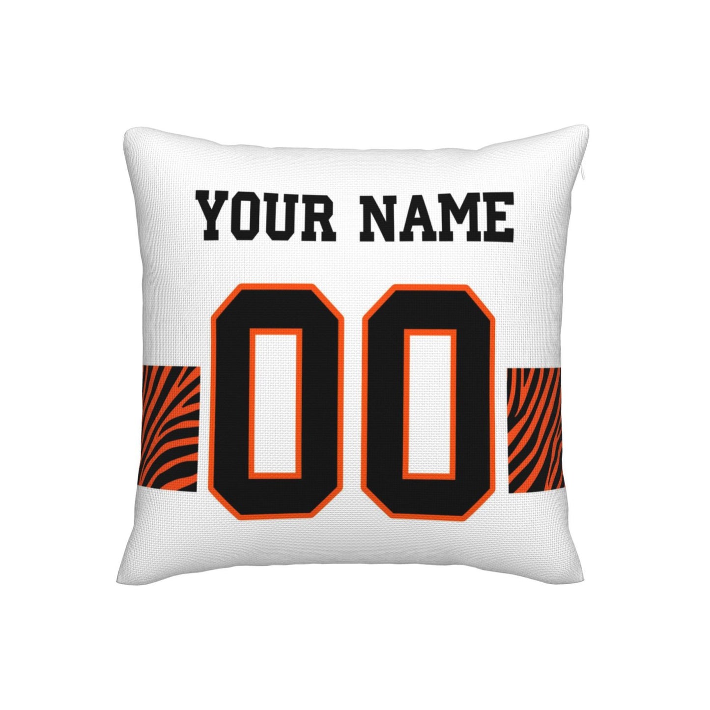 Customized Cincinnati Bengals Football Team Decorative Throw Pillow Case Print Personalized Football Style Fans Letters & Number Pillowcase Birthday Gift