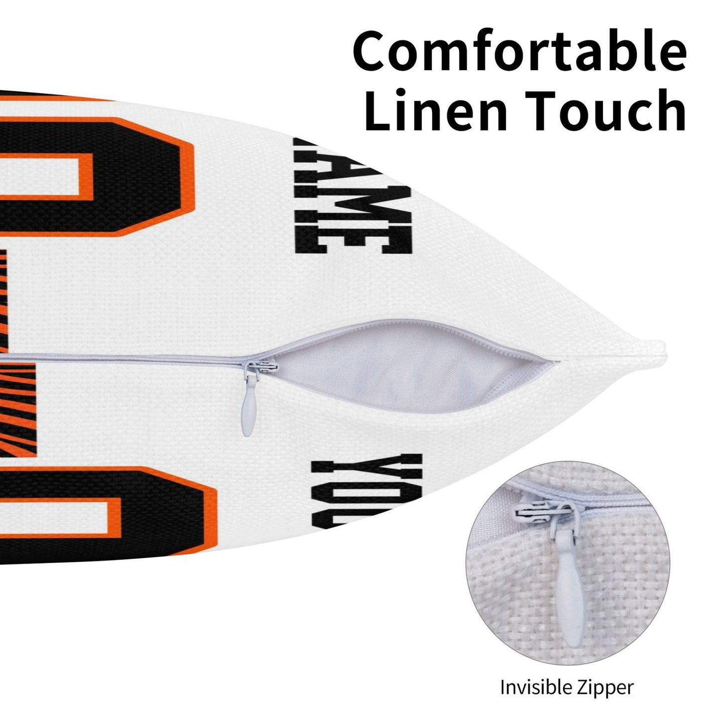 Customized Cincinnati Bengals Football Team Decorative Throw Pillow Case Print Personalized Football Style Fans Letters & Number Pillowcase Birthday Gift