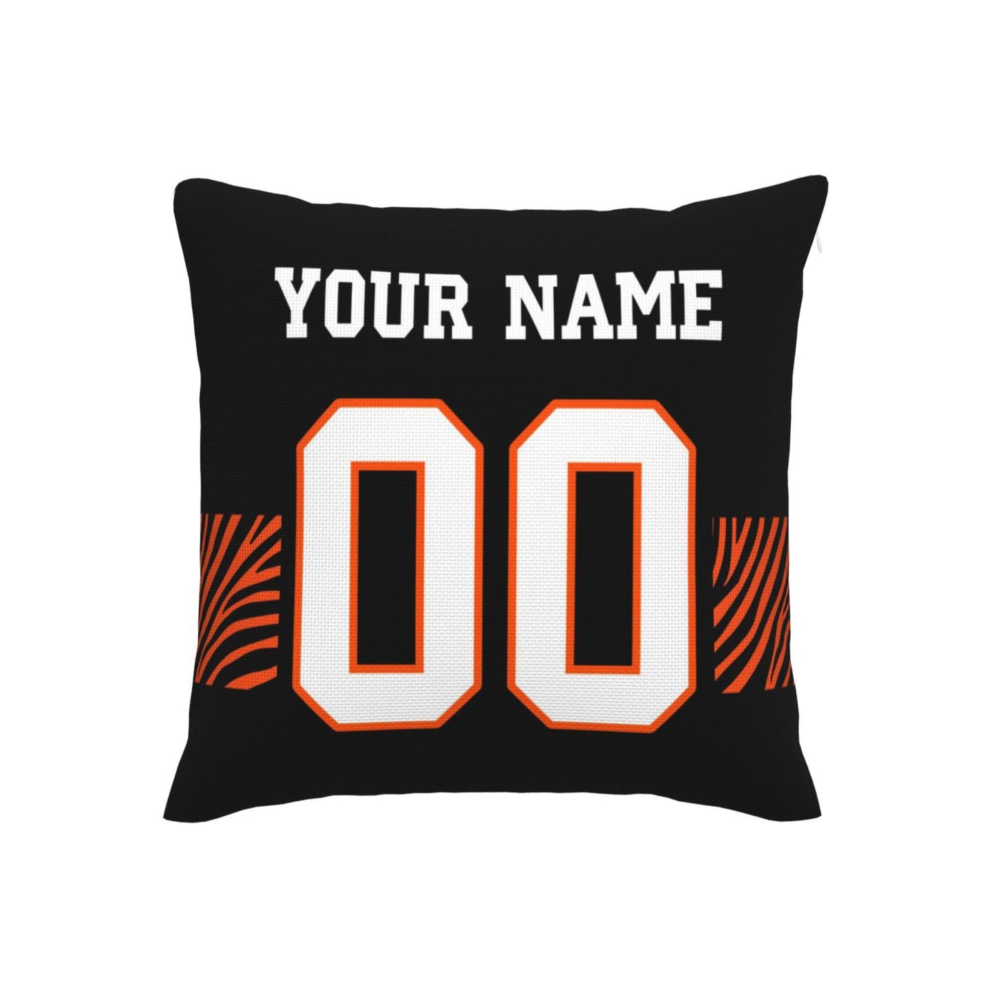 Customized Cincinnati Bengals Black Football Team Decorative Throw Pillow Case Print Personalized Football Style Fans Letters & Number Pillowcase Birthday Gift