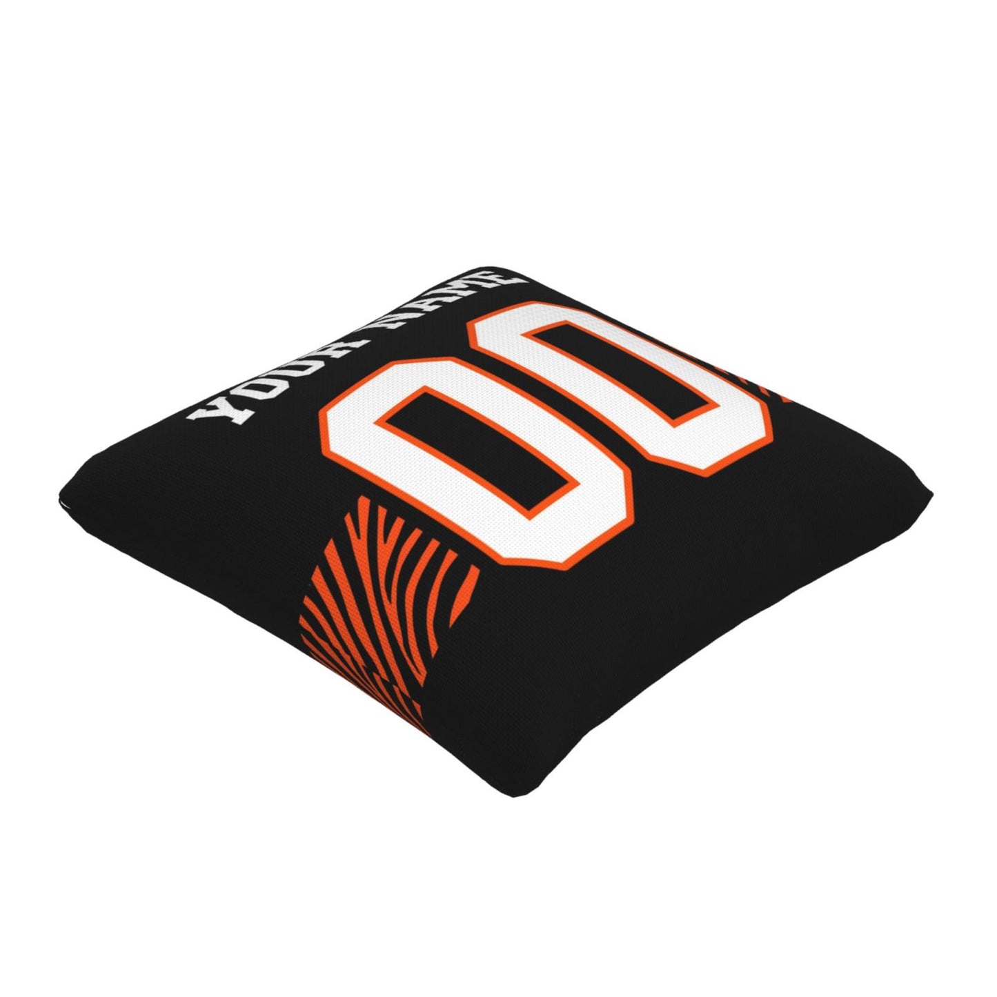 Customized Cincinnati Bengals Black Football Team Decorative Throw Pillow Case Print Personalized Football Style Fans Letters & Number Pillowcase Birthday Gift