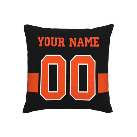 Customized Cincinnati Bengals Letters Decorative Pillows Case Custom Game Pillowcase Name Number Block Print Square Art Deco Throw Pillow
