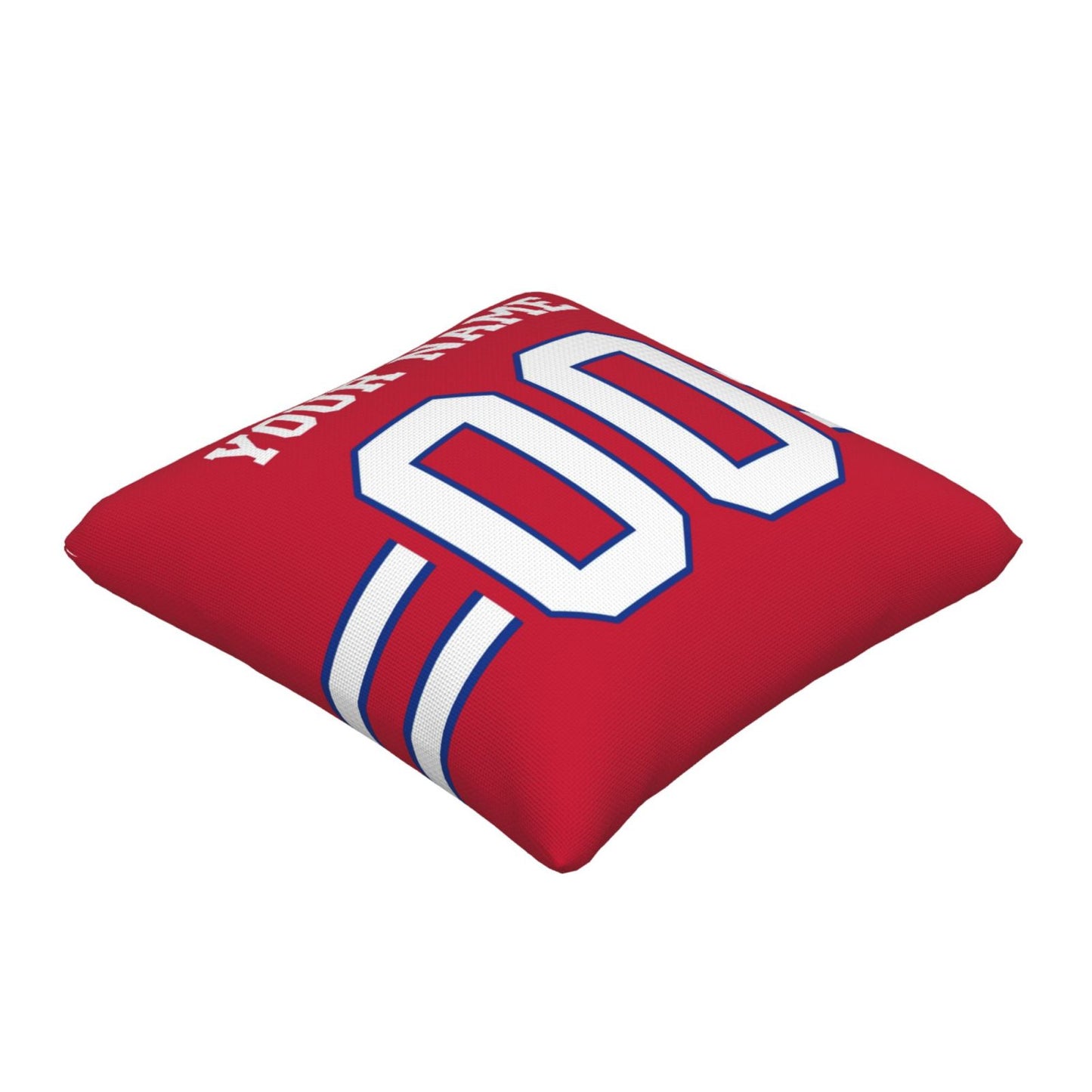 Customized Red Buffalo Bills Football Team Decorative Throw Pillow Case Print Personalized Football Style Fans Letters & Number Birthday Gift