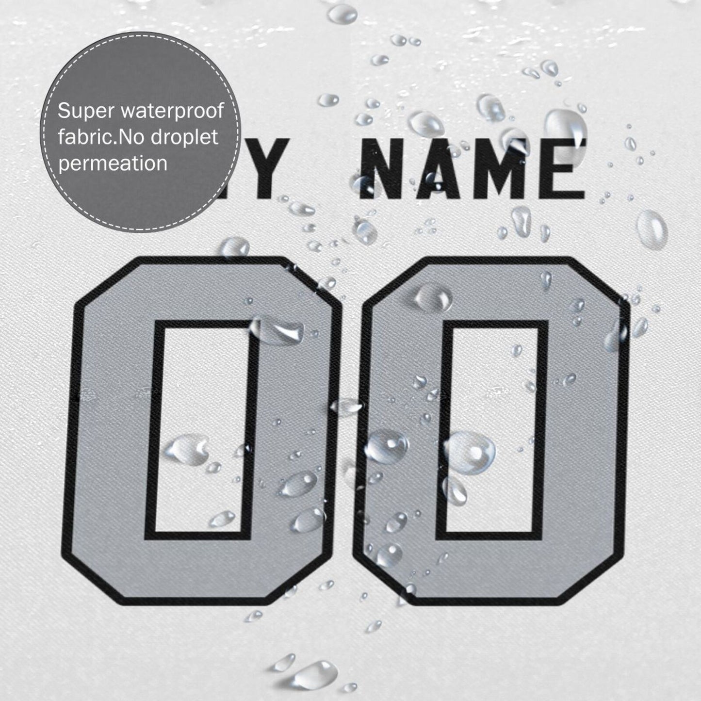 Custom Football Las Vegas Raiders style personalized shower curtain custom design name and number set of 12 shower curtain hooks Rings