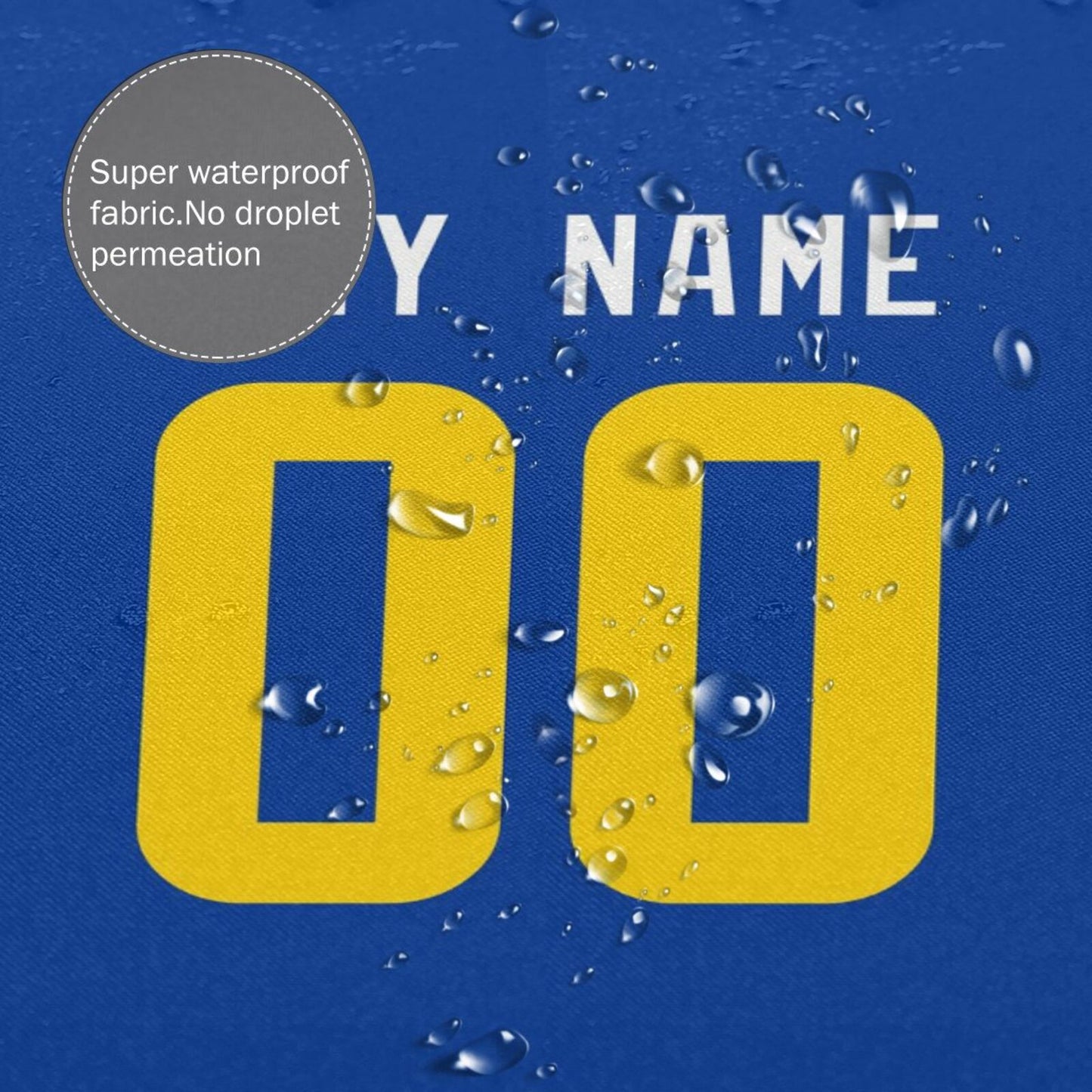 Custom Football Los Angeles Rams style personalized shower curtain custom design name and number set of 12 shower curtain hooks Rings