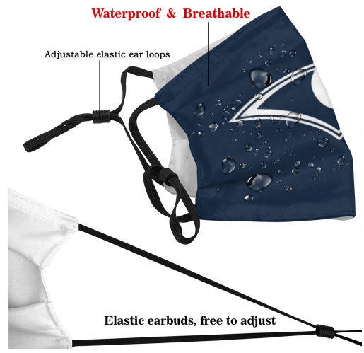 Print Football Personalized Los Angeles Rams Adult Dust Mask With Filters