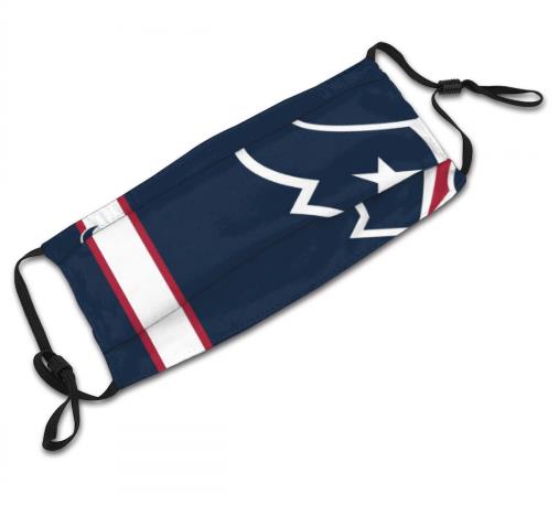 Football Personalized Houston Texans Face Cover Dust Face Mask With Filters PM 2.5