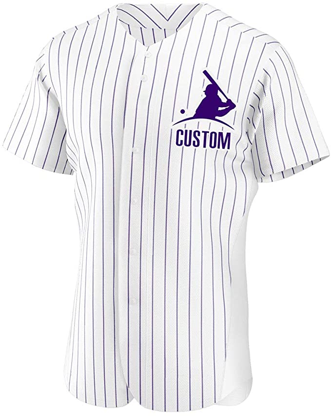 Custom White Stitched Baseball Jersey Personalized Button Down Baseball T Shirt