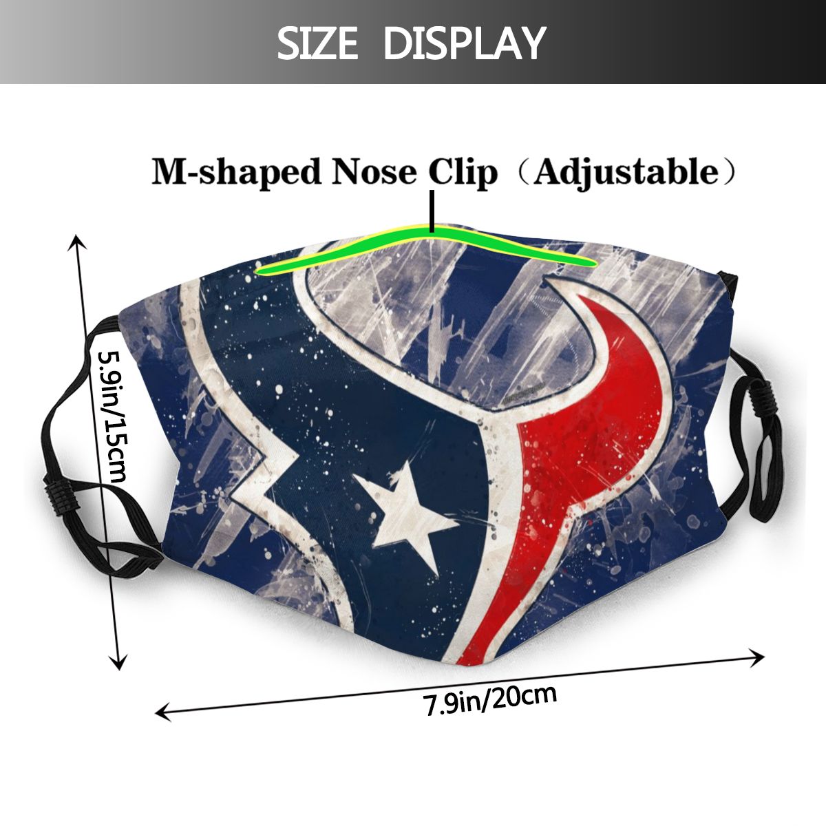 Print Football Personalized Houston Texans -2 Dust Face Mask With Filters PM 2.5