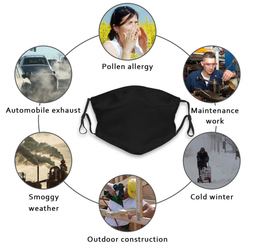 Custom Print Football Personalized Own Design Dust Face Mask With Filters PM 2.5