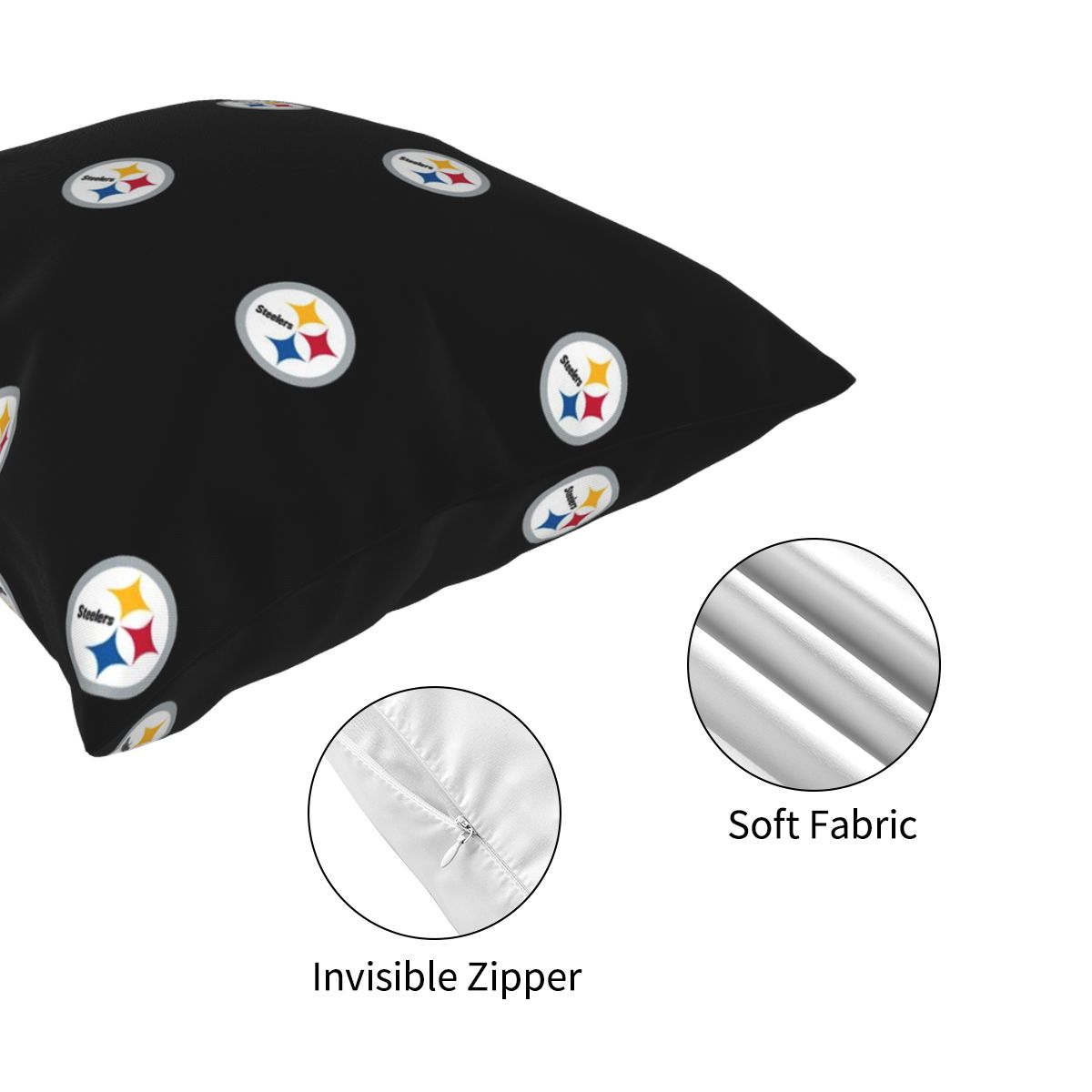 Custom Decorative Football Pillow Case Pittsburgh Steelers Pillowcase Personalized Throw Pillow Covers